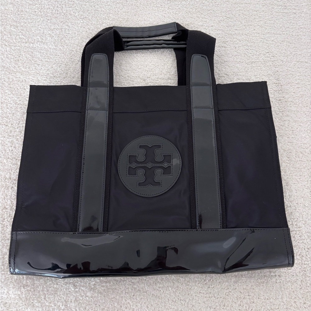 Tory Burch Black Ella Tote Bag | Excellent Condition